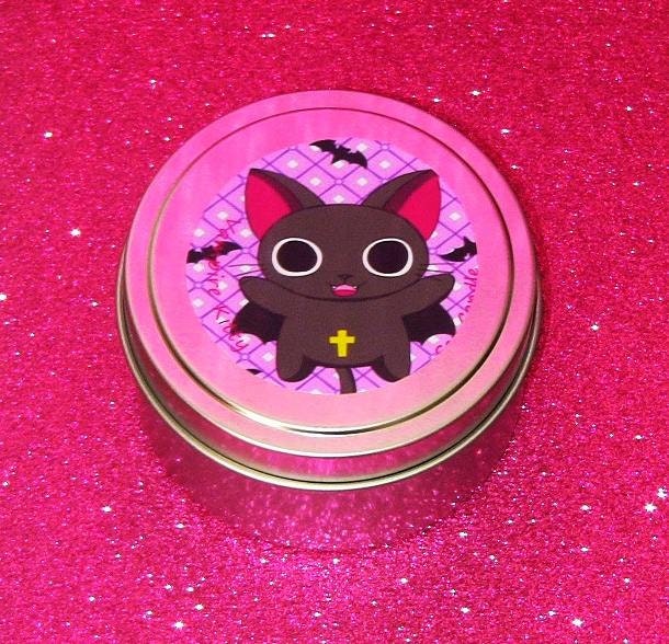 Vampire Kitty Chocolate Scented Soy Candle Cute Kawaii Kawai 6 ounce Tin