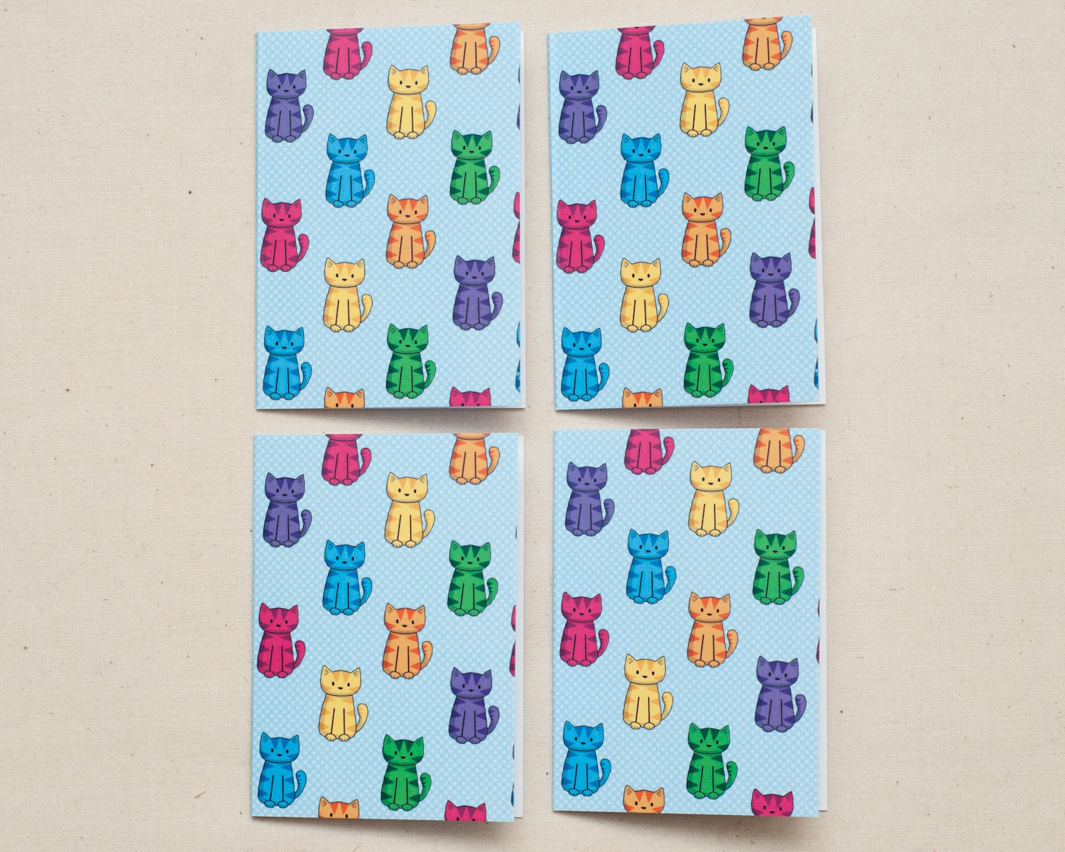 4 Cat Mini-Cards