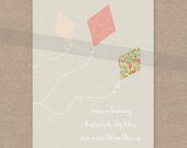 Inspirational Print for the wall - "Hope and Kites" 8x10 wall art decor