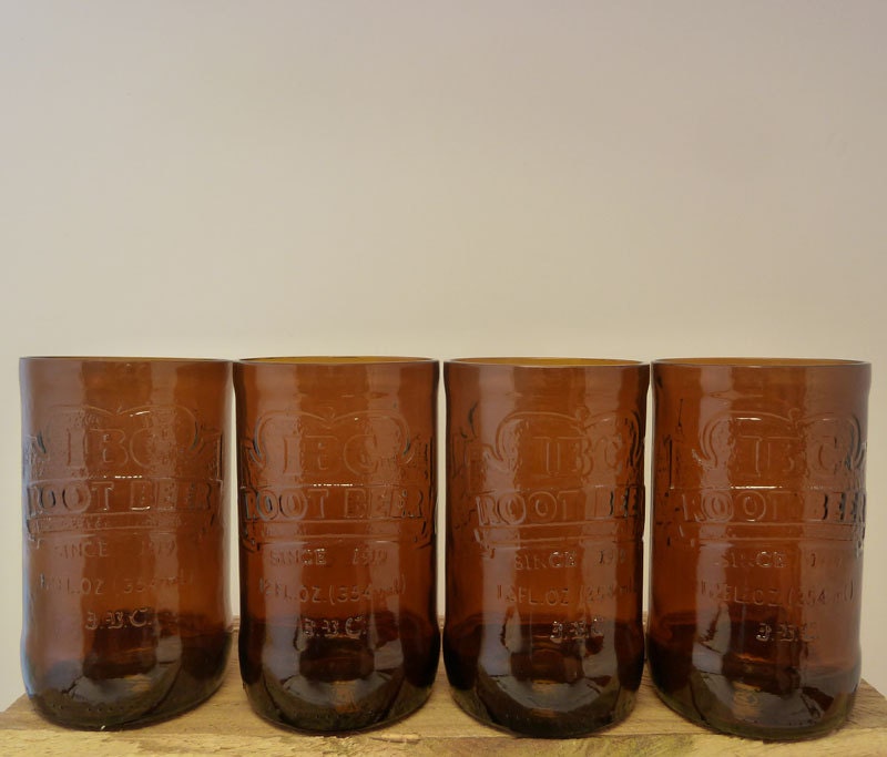 Recycled Drinking Glasses - IBC Root Beer Juice