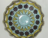 ceramic pottery sun bowl hand built