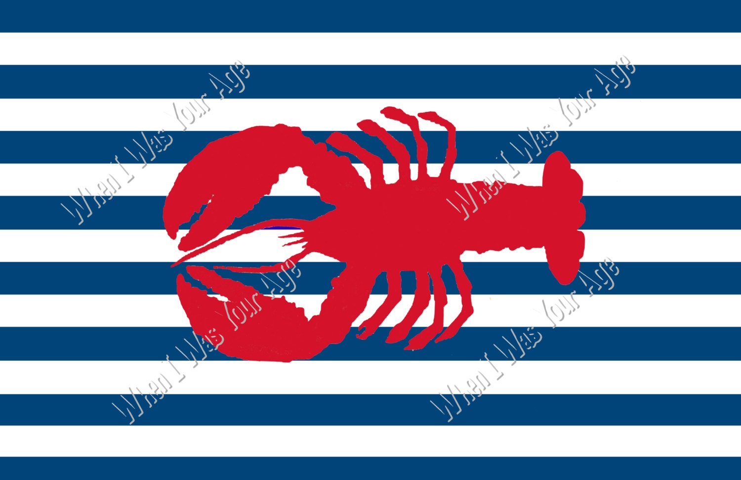 Lobster Striped  Placemat