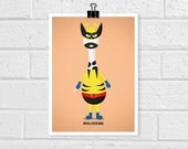 X-men Wolverine Print 5 x 7- Adorable Superheroes decor Print