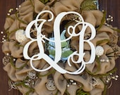 30" BURLAP MONOGRAM WREATH
