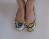 Doctor Who Van Gogh Tardis shoes ladies - Hand painted and made to order.