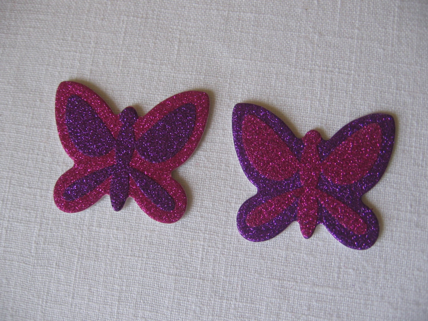 Glittered Purple Pink Butterfly Stickers Set of 18 Large Butterfly Stickers Pink and Purple Butterflies