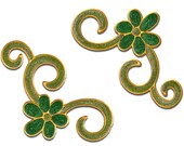 Flower corners -  Window / mirror frame - handmade sticker / decals - home decor - stained glass clings - window decoration - suncatcher