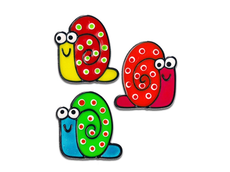 Snails - stained glass window clings-  handmade window sticker / decal -  kids room - baby bath - home decoration