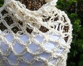 Crochet Celtic Love Knot Shawl Wrap in Cream by JennisCrochet