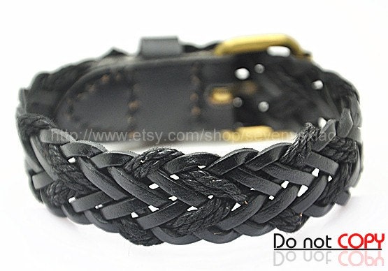 Friendship Punk Adjustable Leather Woven Bracelets mens bracelet Gifts for Men Unisex Bracelet 2108S