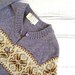 Shetland Pure Wool Sweater, Scotland, Buttoned down woman Sweater, gray, Winter, Cardigan Sweater, Size S M,