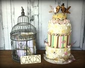 Wedding Bird cage card holder-wedding card holder-shabby wedding-birdcage-vintage inspired-wedding card box