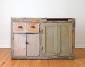 SALE Antique Primitive Industrial Shop or Farm Cabinet