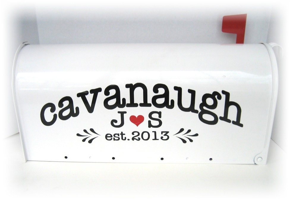 Custom Wedding Card Mailbox - Wedding Card Box - Monogrammed Letter Box -  Wedding Reception Card Box
