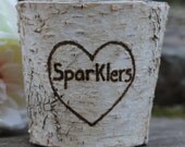 Rustic Birch Bark Wedding Sparklers Pot Basket