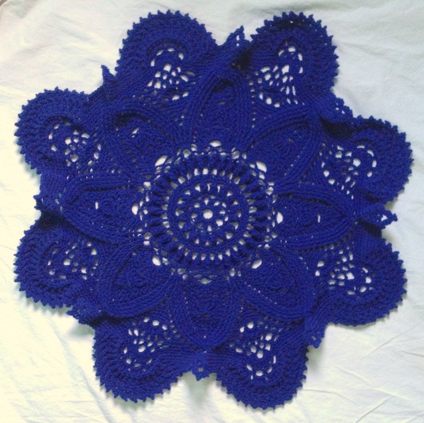 Doily Baby Blanket in "Fundamental Grace"