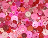 500 Pink Buttons with Holes Bulk Lot for Sewing Scrapbooking Altered Art Grab Bag