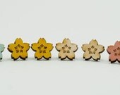 Cherry Blossom Earrings - Handmade - Laser Cut