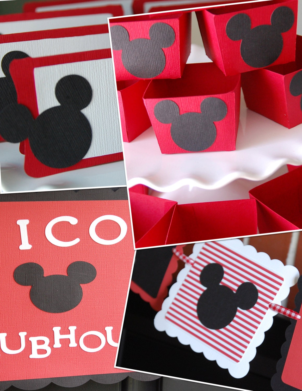Mickey Mouse Party Package, Happy Birthday Banner, Door Sign, Candy Cups, Food Labels Il_170x135