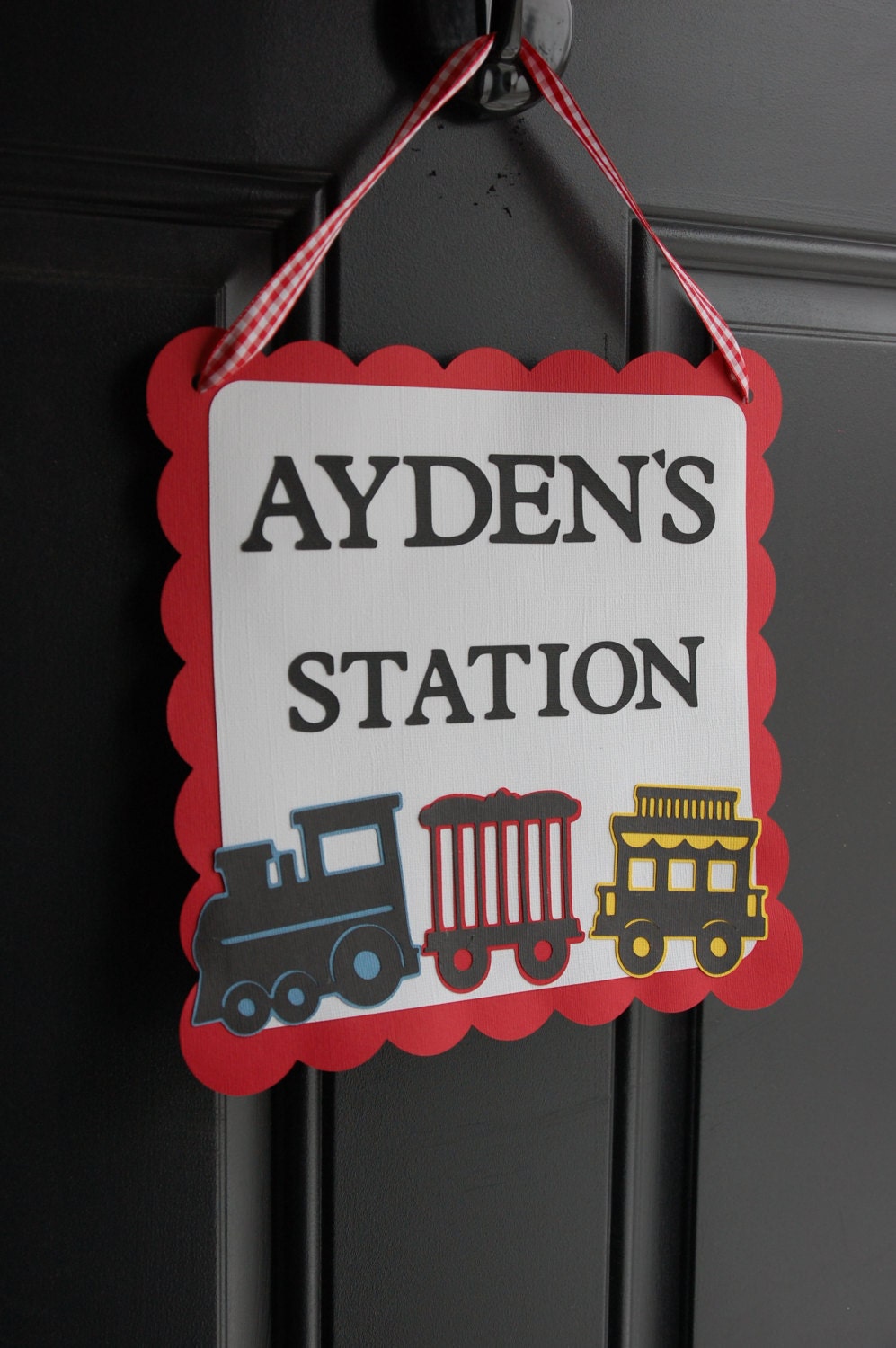 Train Door Sign, Train Party, Train Party Supplies, Choo Choo, All Aboard, Happy Birthday, Chugga Chugga Two Two