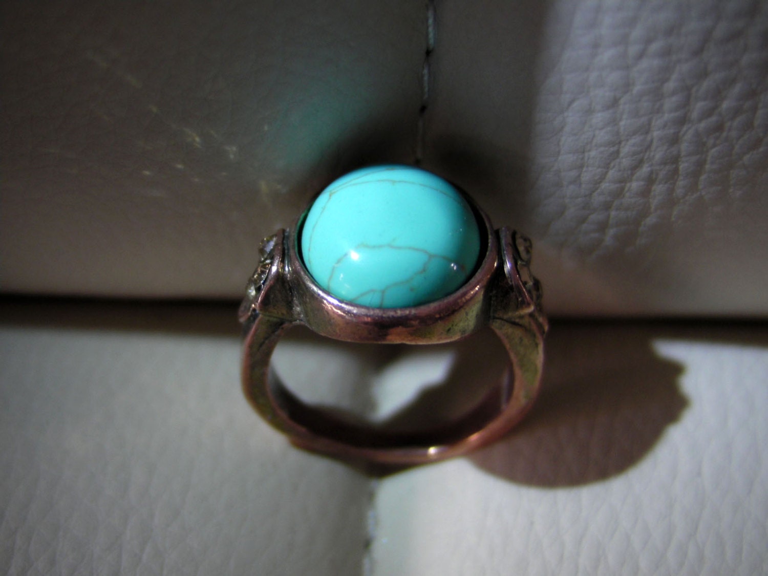 70s turquoise ring (vintage) FREE SHIPPING - VintageJewelryNsmith
