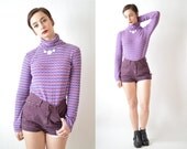 Vintage 1990's Lee High Waisted Purple Cut off Shorts Size Small