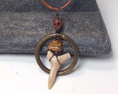 Vintage Carousel Ring Shark Tooth Necklace 
