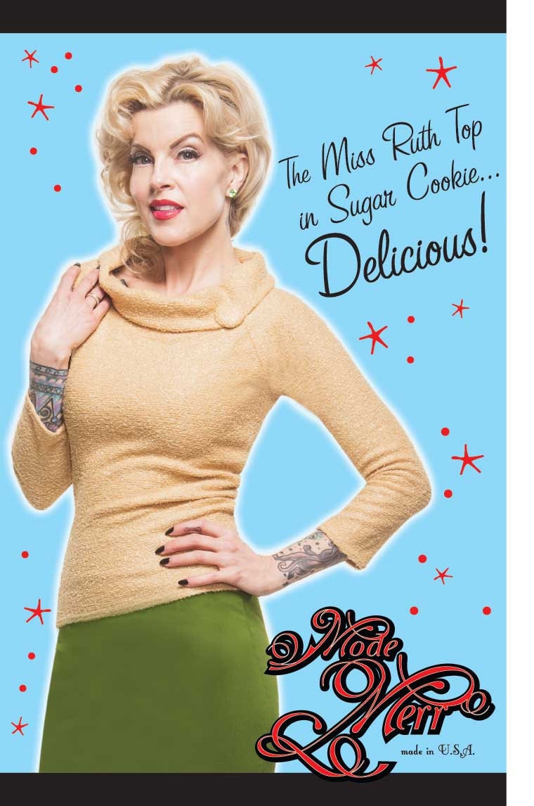 Miss Ruth Top, Very Mad Men, knit Boucle