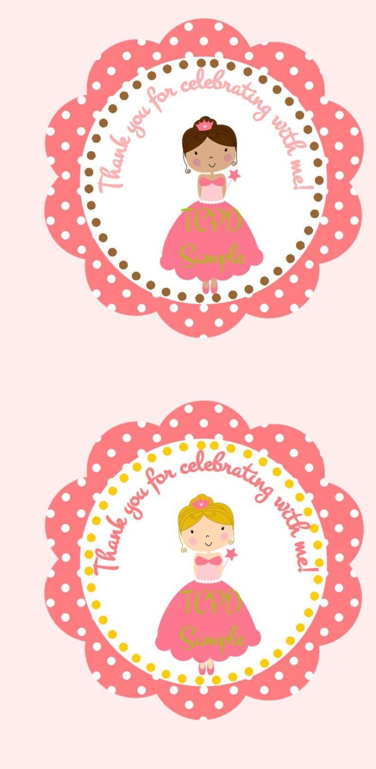 Princess Party Favor Bags - set of 12 Il_570xn