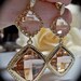 Gold earrings - Champagne - Sparkles like crazy - Gold over Sterling posts -