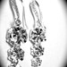 Rhinestone earrings - past, present and future - crystal earrings - Sterling silver - Bridal jewelry - Anniversary - gift -