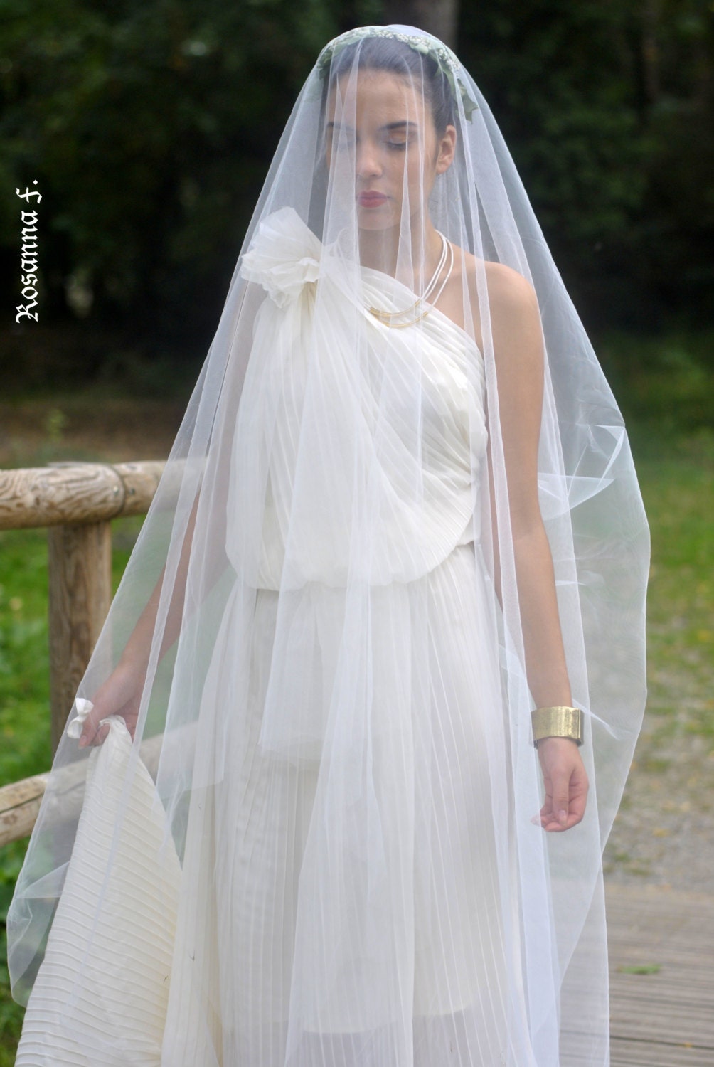 Unique wedding dress style draped Greek goddess