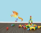HUGE Baby Girl Kids Childrens Unicorn Animal Fairy Tale Bedroom Decor Vinyl Wall Decal Picture Art Graphic Design 20X20 larg239