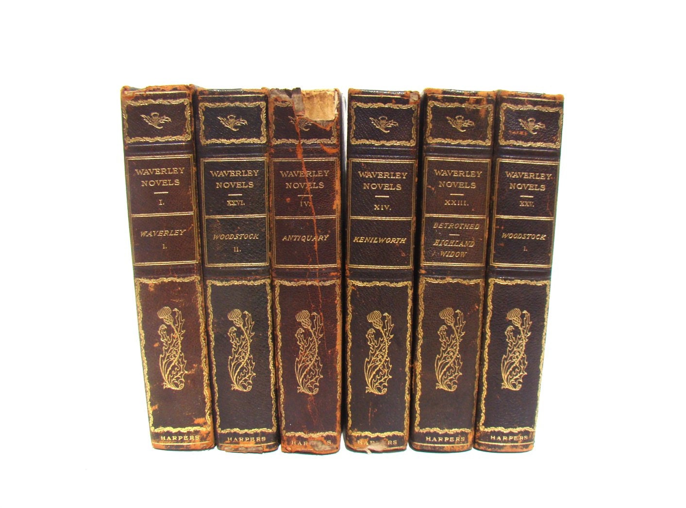 Fill Your Shelves - Six Antique Volumes - Waverly Novels