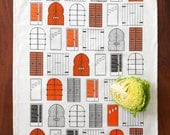 Doors Tea Towel - Orange