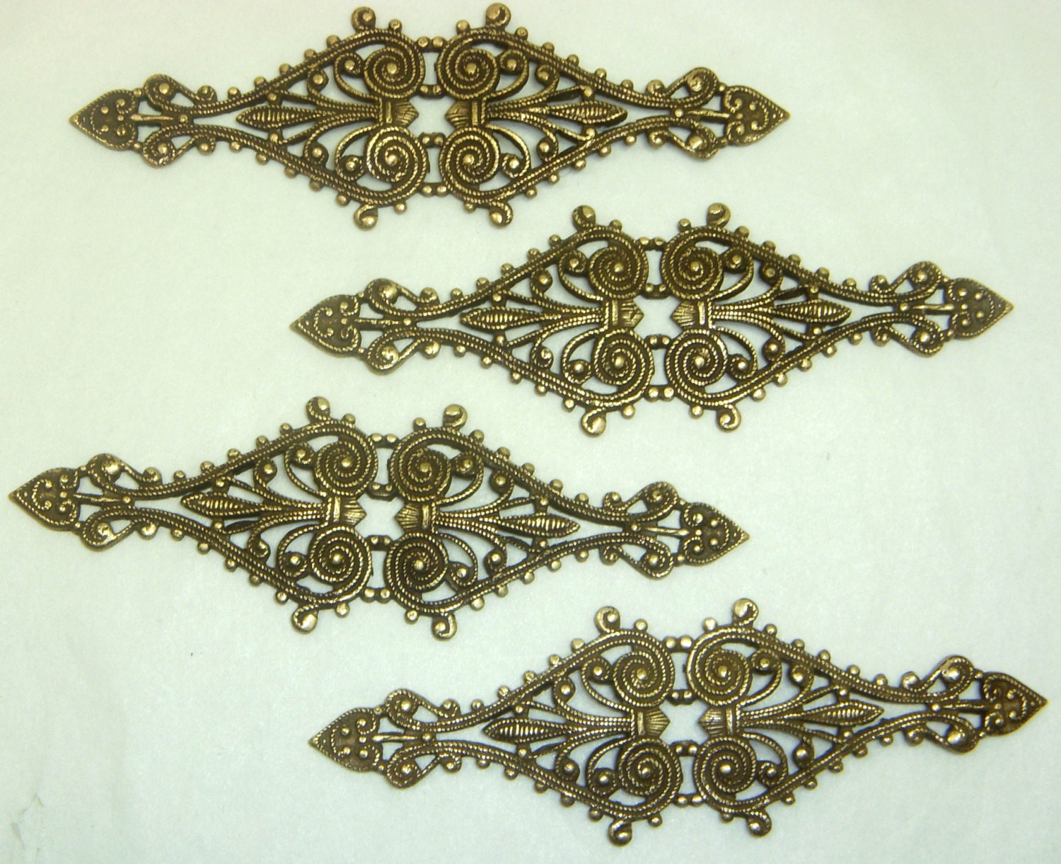 Pierced Filigree Wrap, Brass Ox, Dark Brass, Item02483