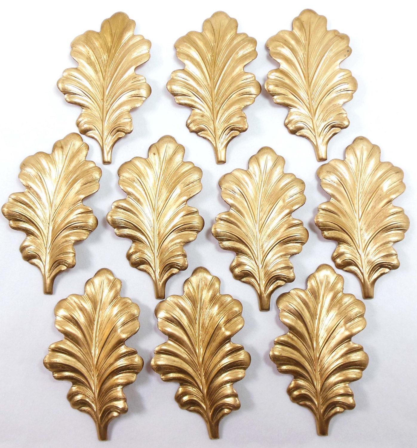 Long Leaf Stamping, Raw Unfinished Brass