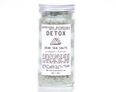 Detox Bath Salts. Blue Clay. Dead Sea Salt. Made with Essential Oils. 100% Natural. 10 oz. Jar of Bath Salts.