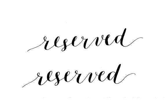 RESERVED FOR STEPHANIE - 10 Table Number Signs - Gold Ink on Ivory