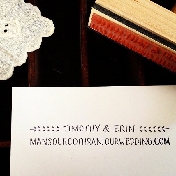 SHOP NAME STAMP - Branding, Company, Custom - "Handmade By" - Wooden Handle