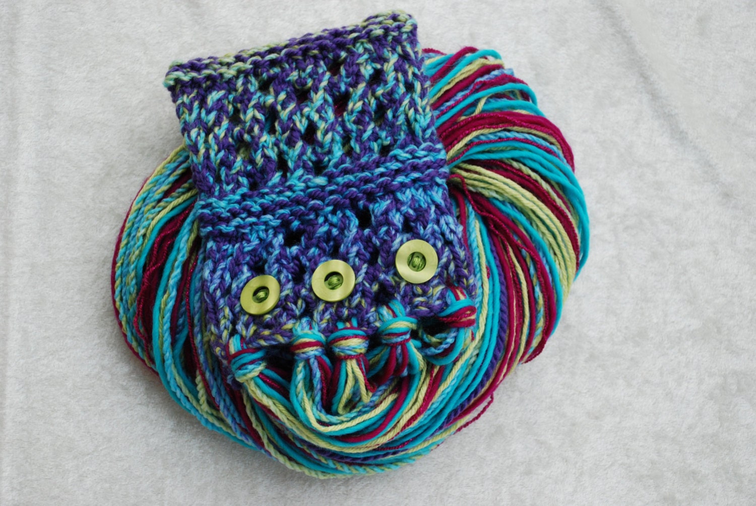 Soft Acrylic & Wool Razzle Dazzle Wrap Scarf by abigale10837