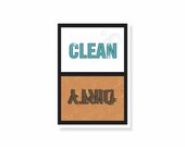 Clean Dirty Kitchen Dishwasher Magnet