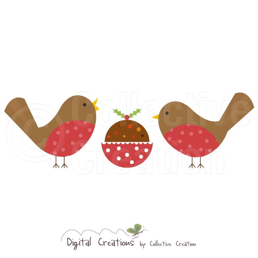 free clipart christmas robins - photo #18