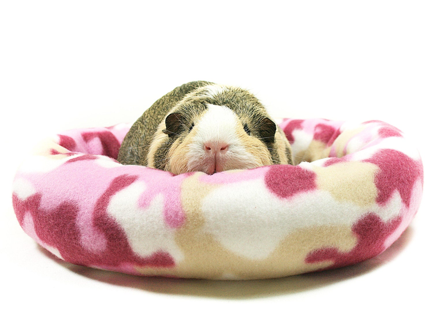 Pink Camo Double-sided Guinea Pig Cuddle Roll