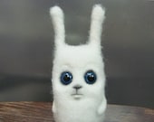 Needle Felted Toy -  Bunny. Rabbit. White. Gift under 50