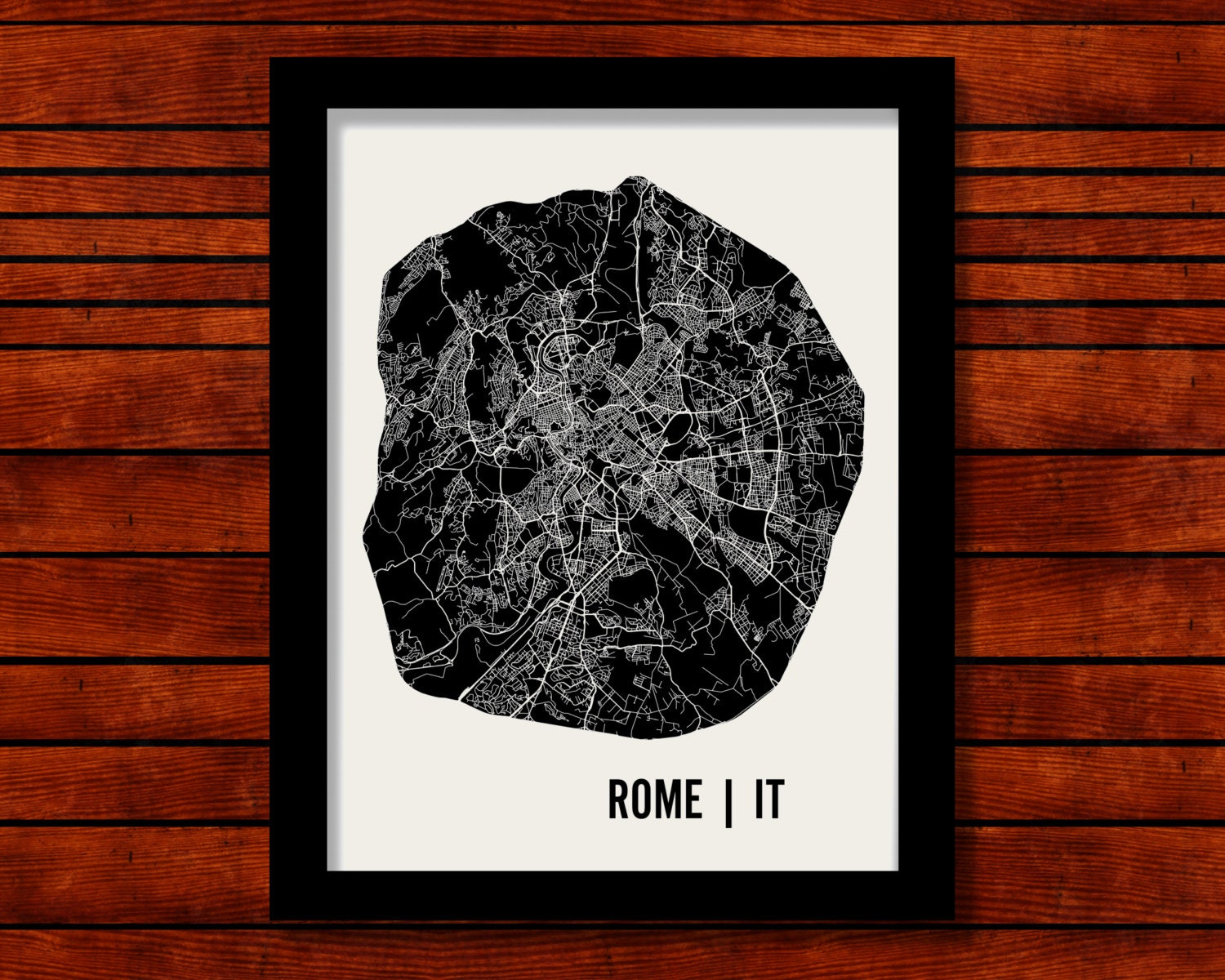 Rome Map Art City Print, 18 x 24