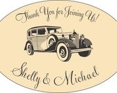 Vintage Wedding Stickers - 100 3x2 Oval Wedding Favor / Welcome Bag Labels - Compare and Save Il_170x135