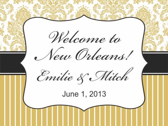 Damask Wedding Stickers - 100 - 4' x 3" Printed Welcome Bag Labels Il_570xn