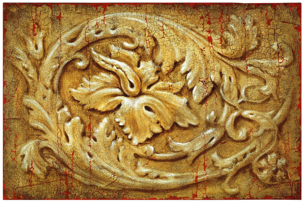 Decorative Neoclassic Arts Shabby Chic Hand Painted wood panel - Wall art plaques handmade - Old World home decoration