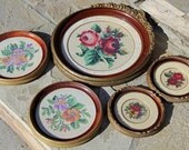 Vintage Flower Cross Stitch / Needle Point By Foo Foo La La